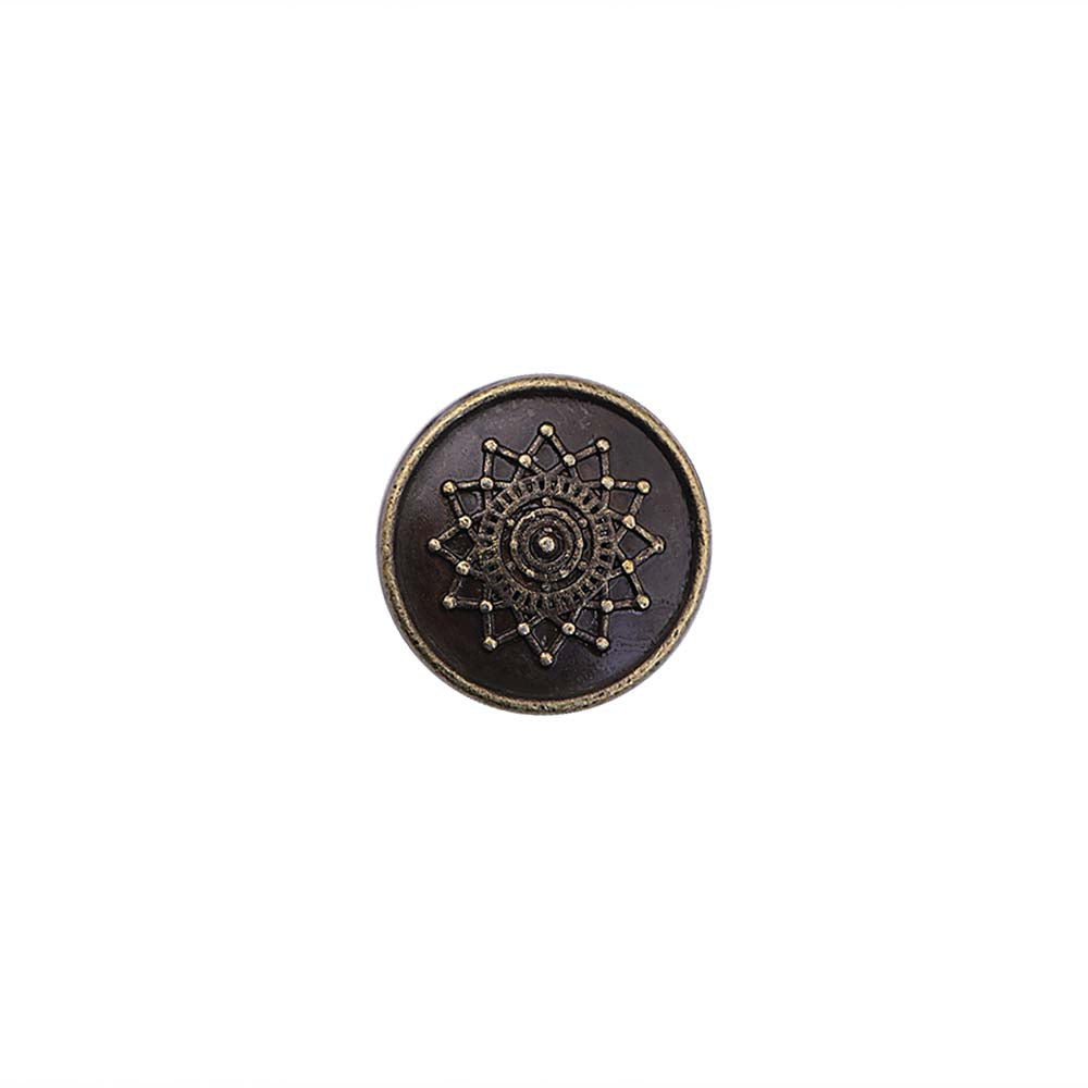 Round Shape Dotted Star Design Antique Metal Buttons