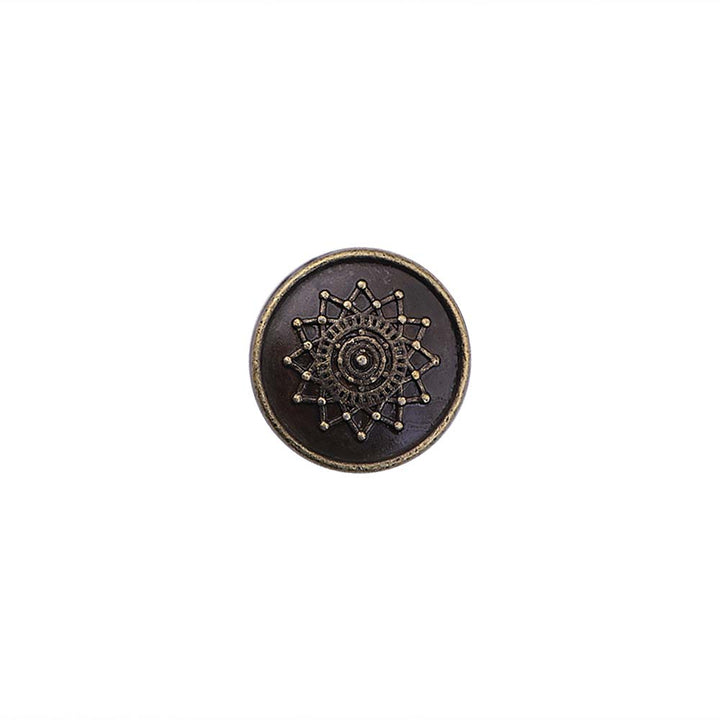 Round Shape Dotted Star Design Antique Metal Buttons