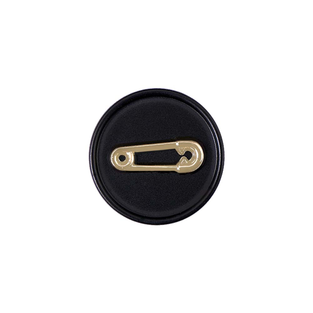 Premium Designer Matte Black with Shiny Gold Metal Coat Buttons