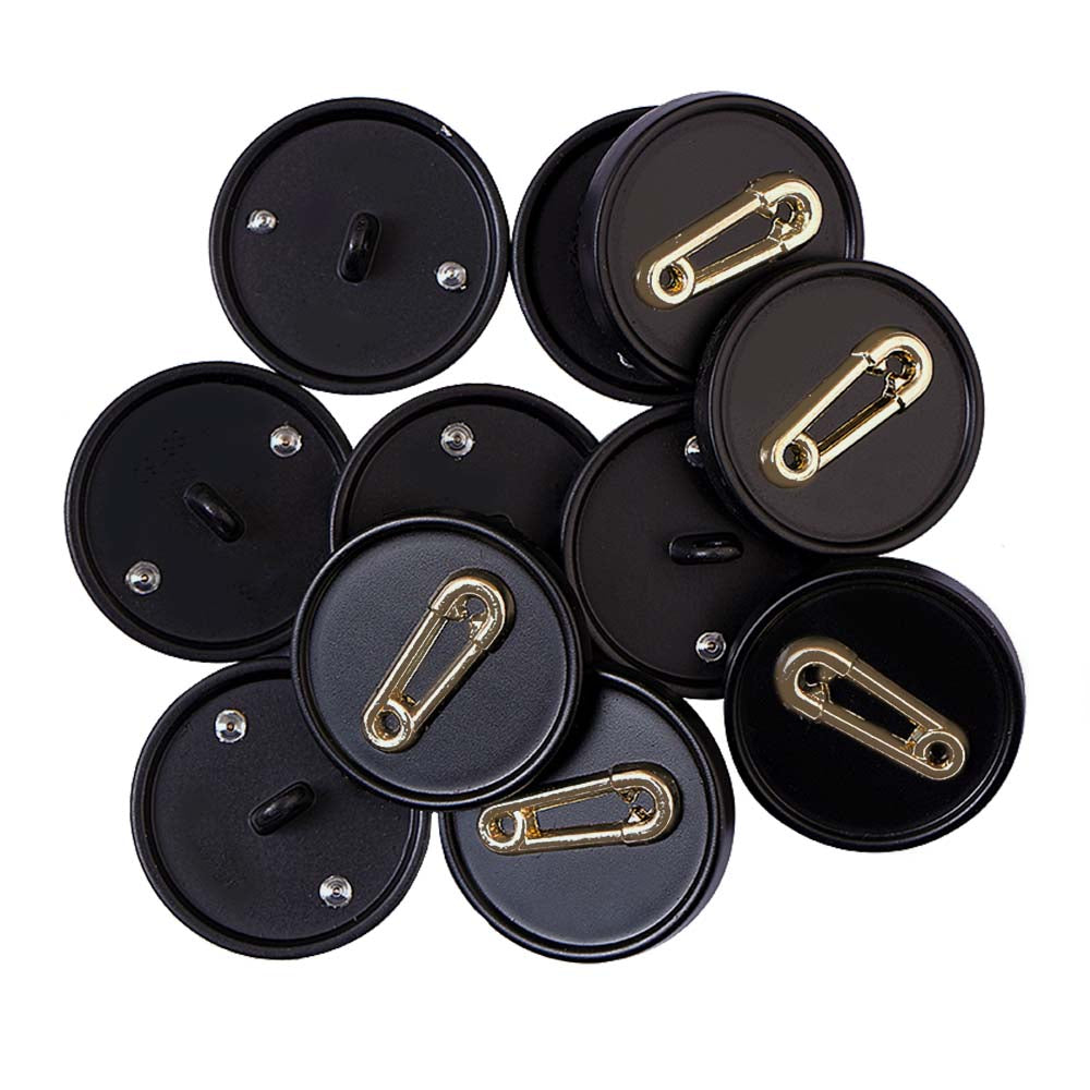 Premium Designer Matte Black with Shiny Gold Metal Coat Buttons
