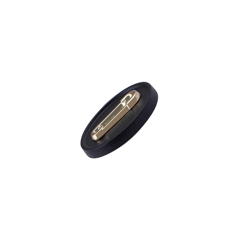 Premium Designer Matte Black with Shiny Gold Metal Coat Buttons
