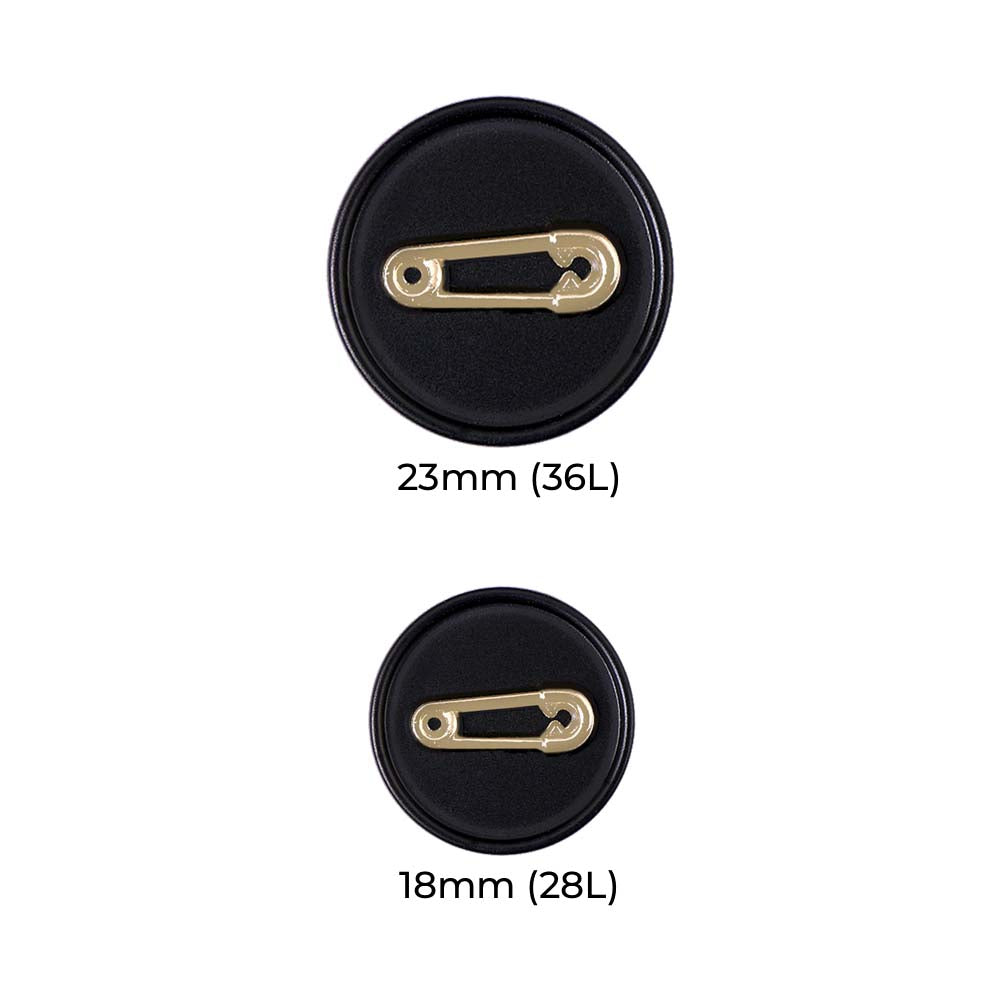 Premium Designer Matte Black with Shiny Gold Metal Coat Buttons