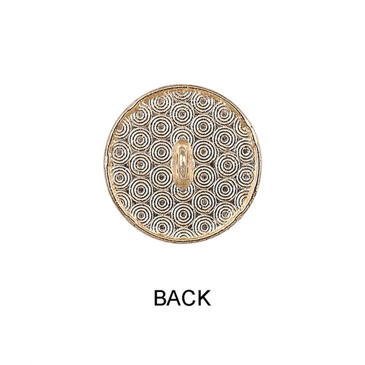 Golden Geometric Pattern Surface Lamination Metal Buttons