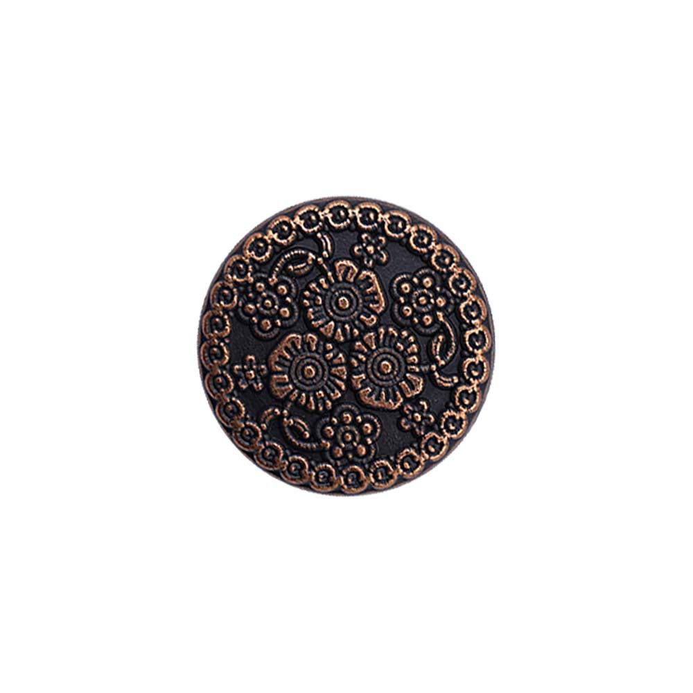Intricate Flower Design Antique Finish Metal Buttons for Sherwani