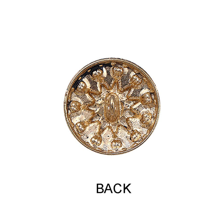 Designer Floral Pattern Antique Finish Metal Buttons