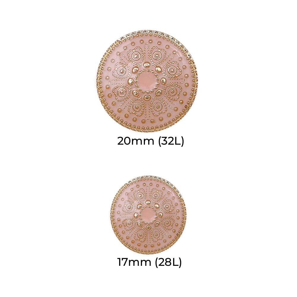 Indian Style Round Shape Lamination Enamel Metal Buttons