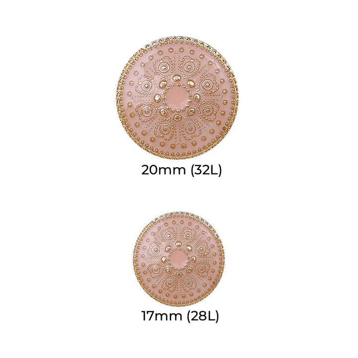 Indian Style Round Shape Lamination Enamel Metal Buttons