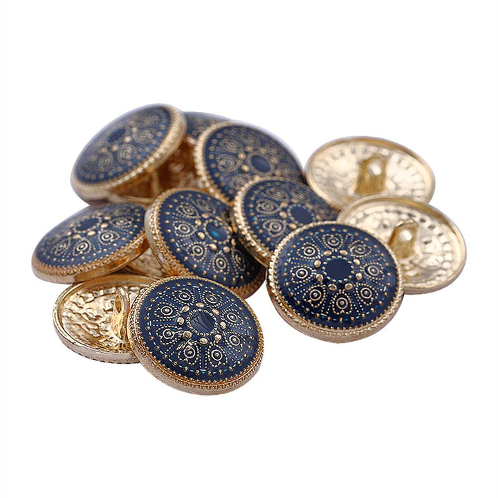 Indian Style Round Shape Lamination Enamel Metal Buttons