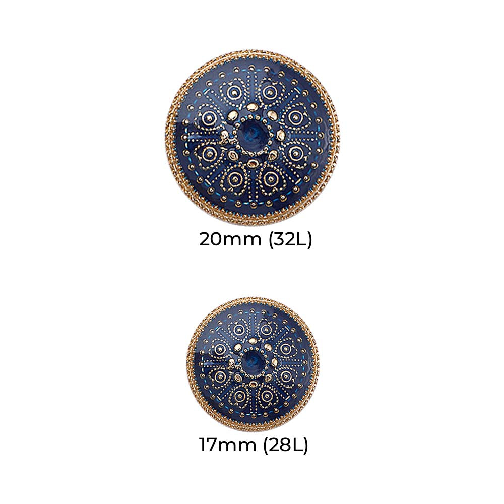 Indian Style Round Shape Lamination Enamel Metal Buttons