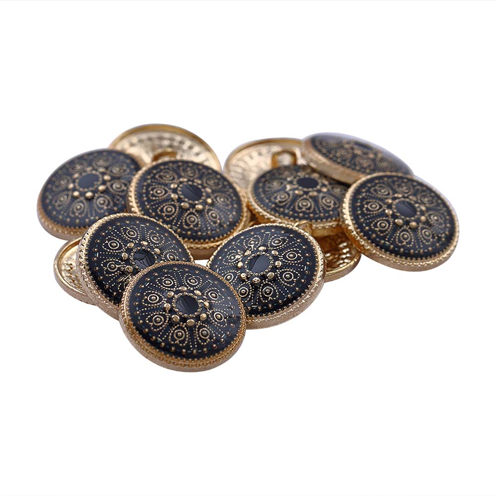 Indian Style Round Shape Lamination Enamel Metal Buttons