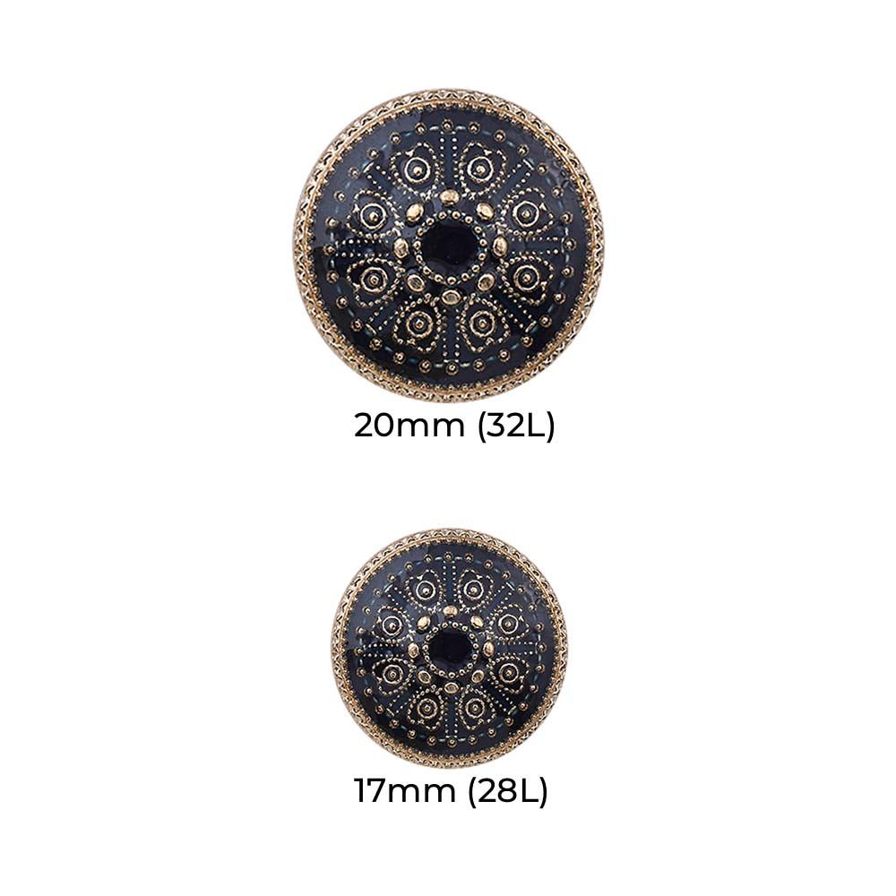 Indian Style Round Shape Lamination Enamel Metal Buttons
