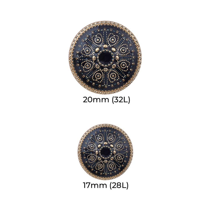 Indian Style Round Shape Lamination Enamel Metal Buttons
