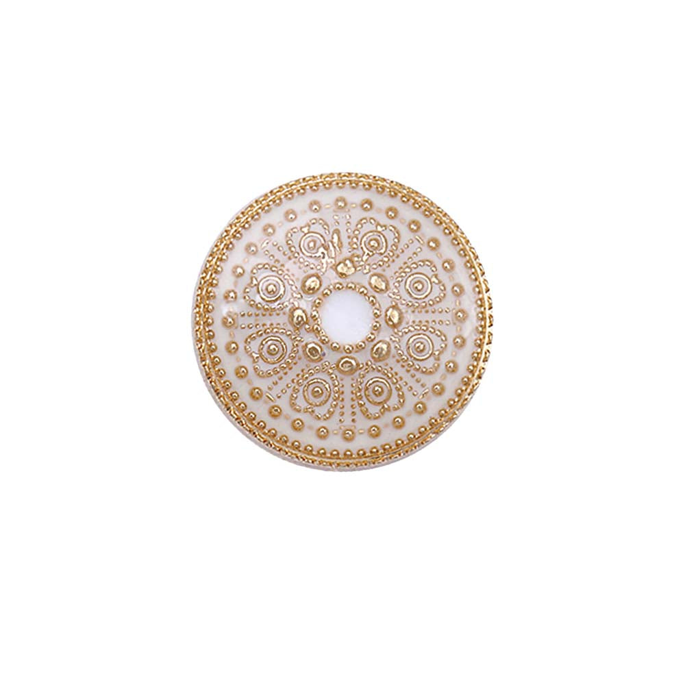 Indian Style Round Shape Lamination Enamel Metal Buttons