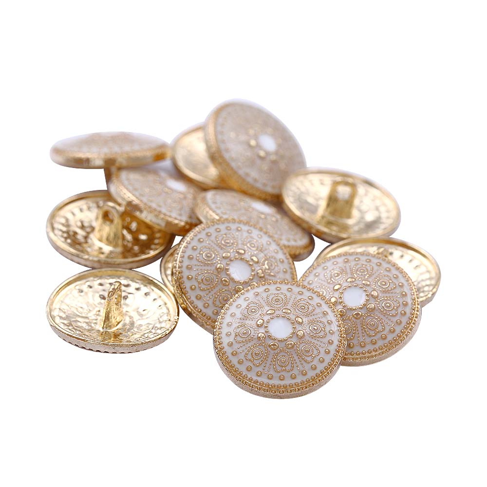Indian Style Round Shape Lamination Enamel Metal Buttons