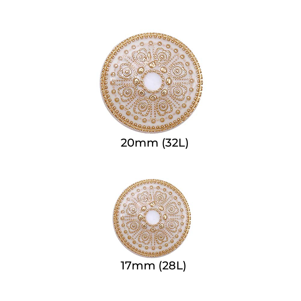 Indian Style Round Shape Lamination Enamel Metal Buttons