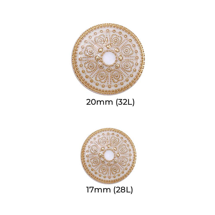 Indian Style Round Shape Lamination Enamel Metal Buttons