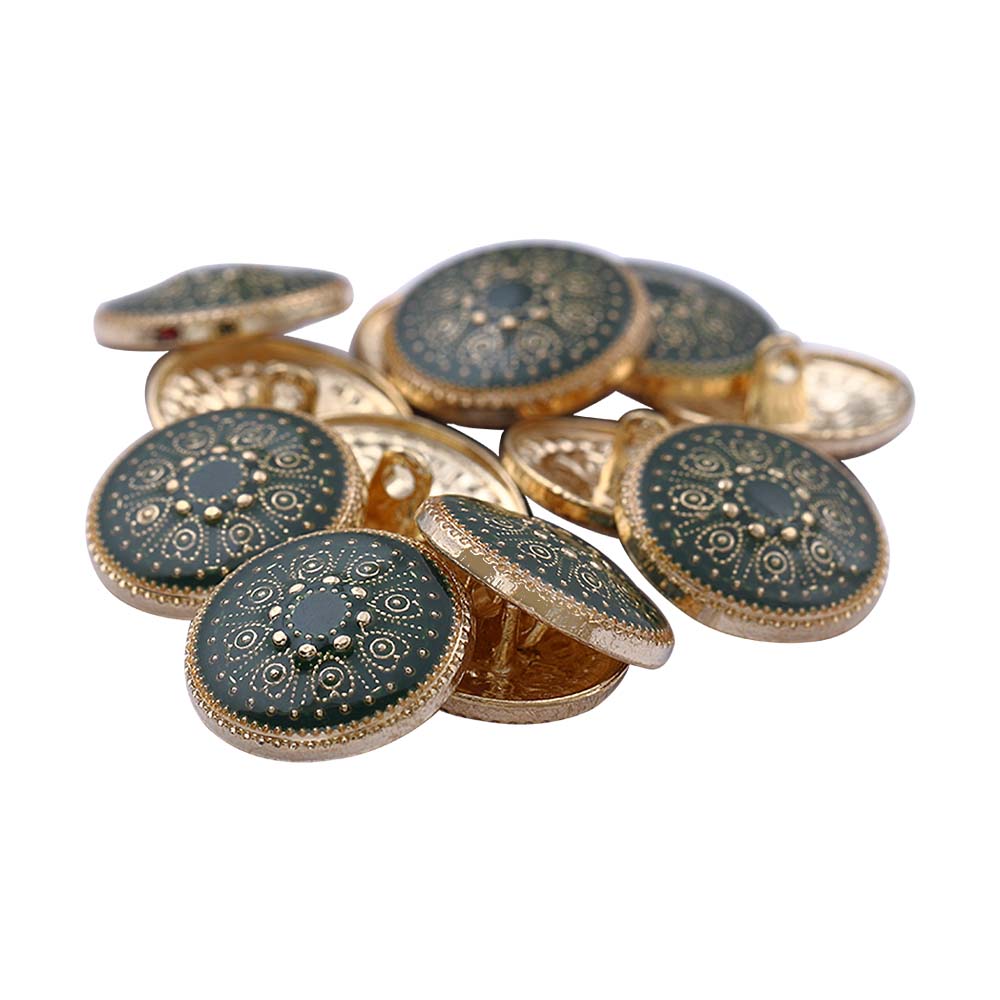 Indian Style Round Shape Lamination Enamel Metal Buttons