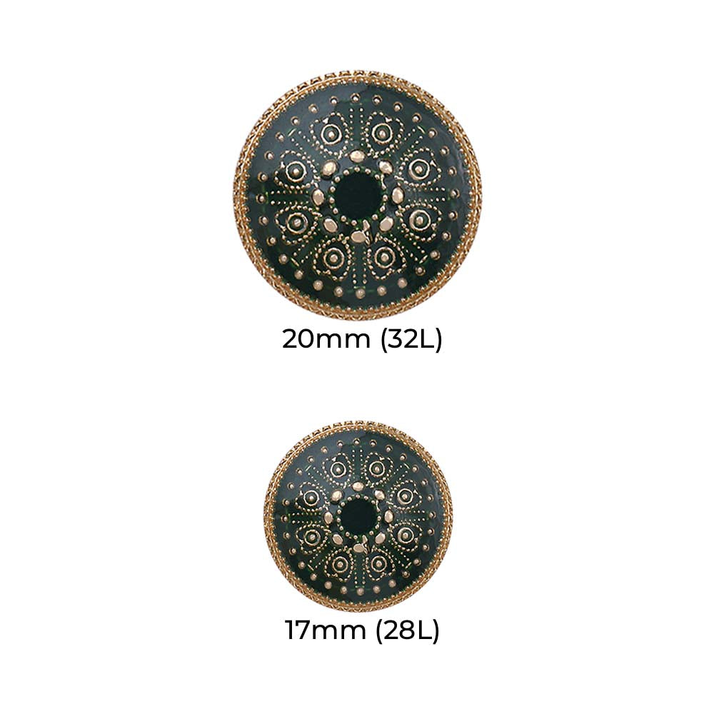 Indian Style Round Shape Lamination Enamel Metal Buttons