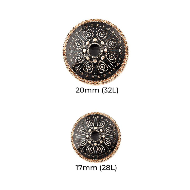 Indian Style Round Shape Lamination Enamel Metal Buttons