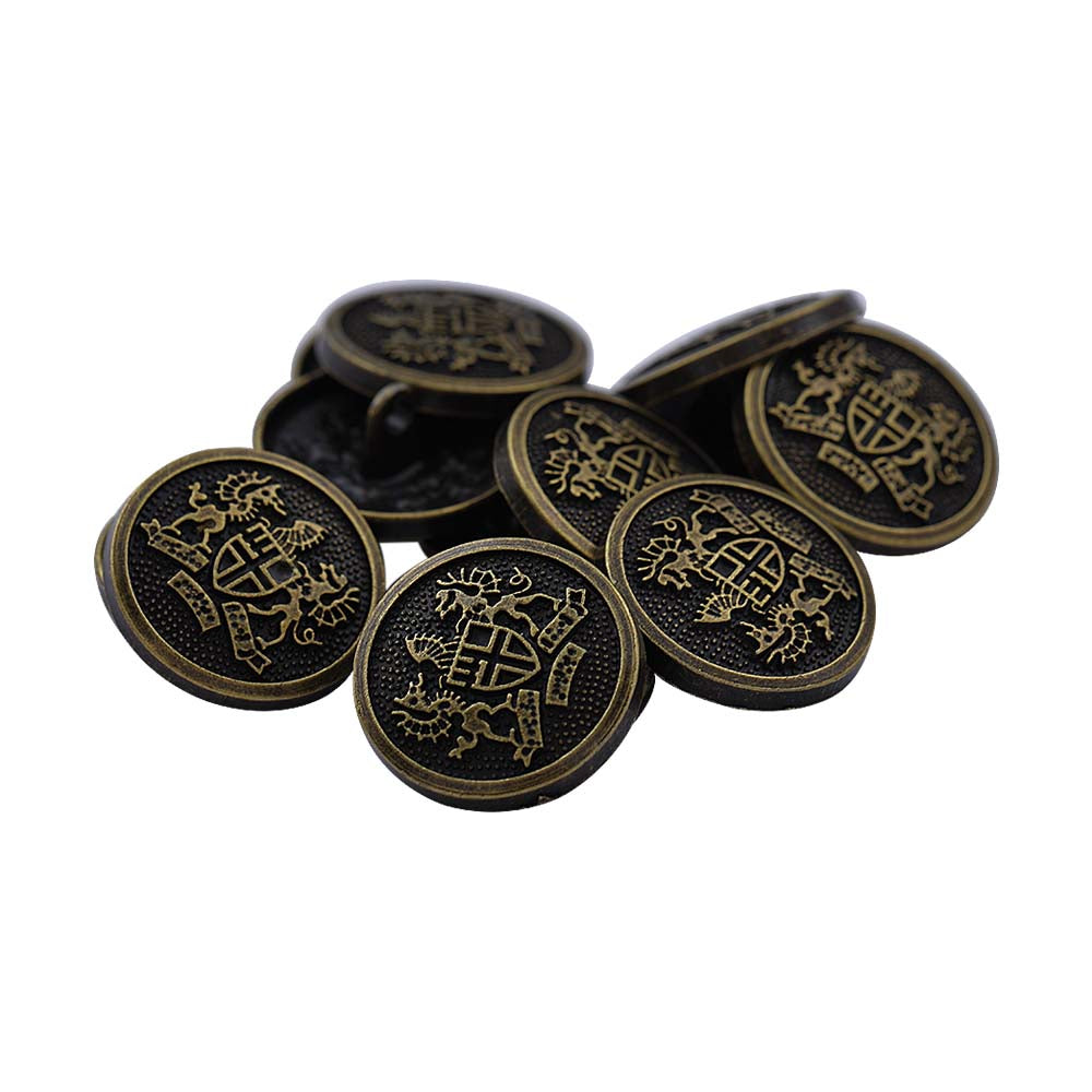 Antique Finish Royal Emblem Metal Buttons for Coat/Suit/Sherwani