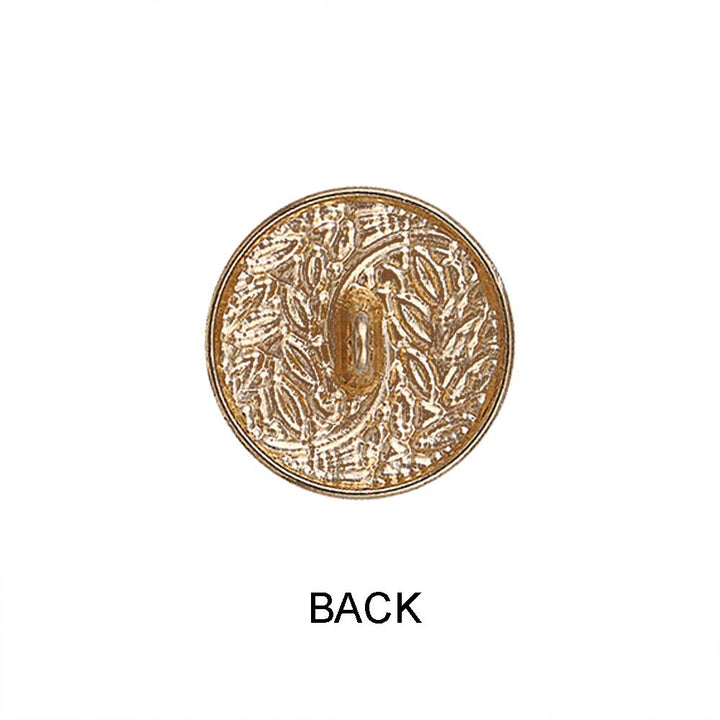 Leaf Pattern Antique Gold Finish Metal Buttons for Clothing