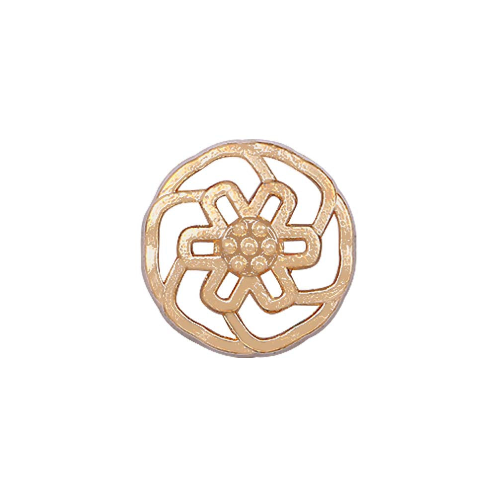 Shiny Gold Cutwork Designer Metal Button for Indo-Western Clothing