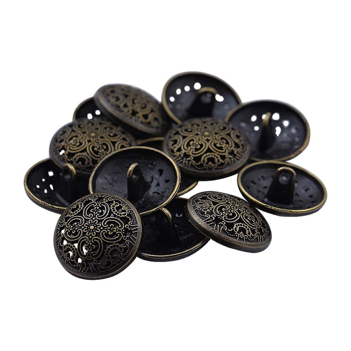 Antique Cutwork Design Round Shape Shank Metal Buttons