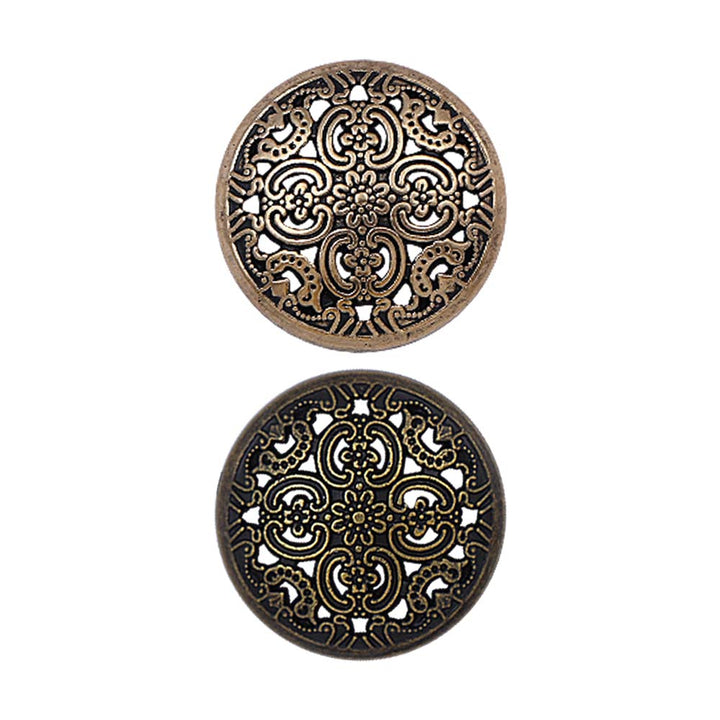 Antique Cutwork Design Round Shape Shank Metal Buttons