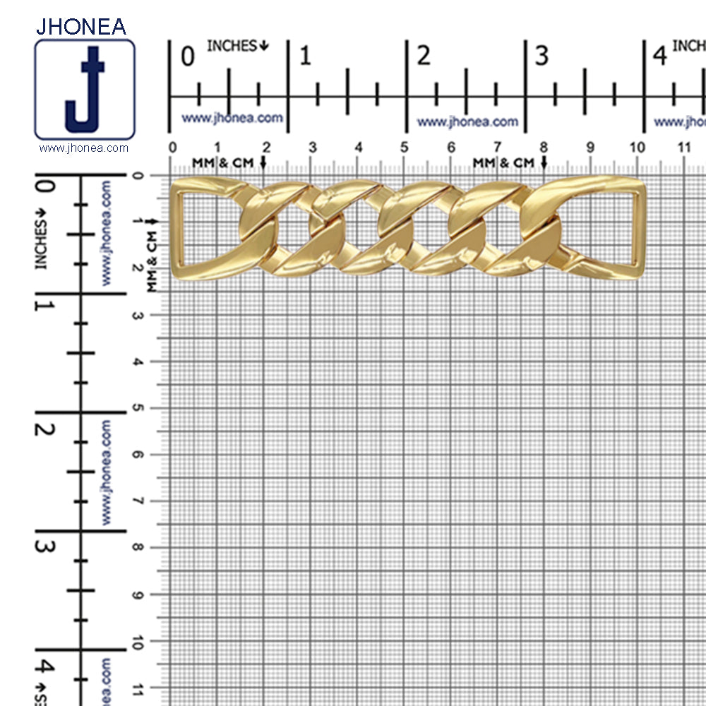 Quality Chain Design Shiny Dark Gold Fashion Belt Buckle Accessory