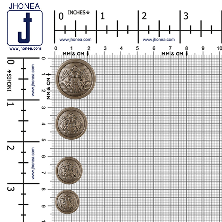 Semi Dome Round Shape Hollow Shank Blazer/Coat/Suit Metal Button