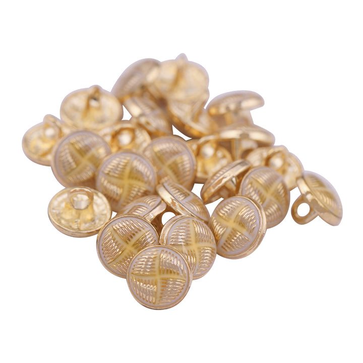 Western Style Checks & Lines Design Lamination Metal Buttons