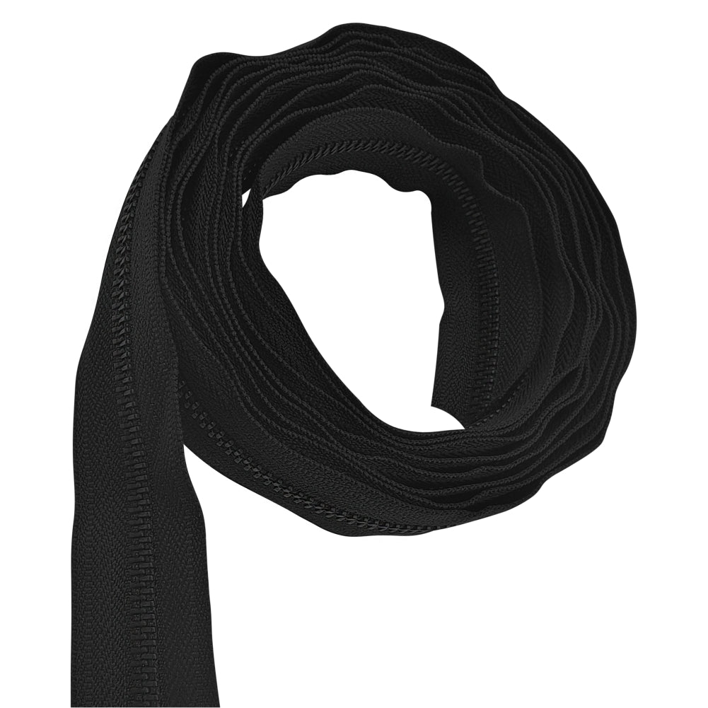YKK #5 Number Premium Quality Black Tape YKK Metal Zipper Rolls