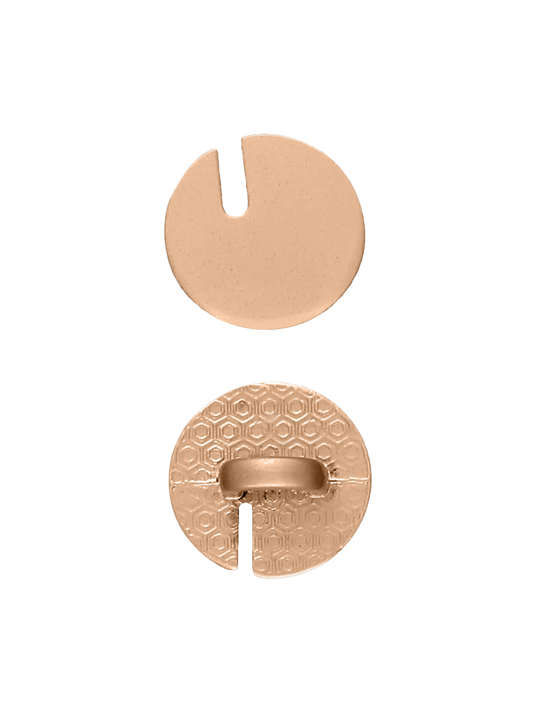 Classic 10mm Cutting Edge Design Matte Finish Metal Button