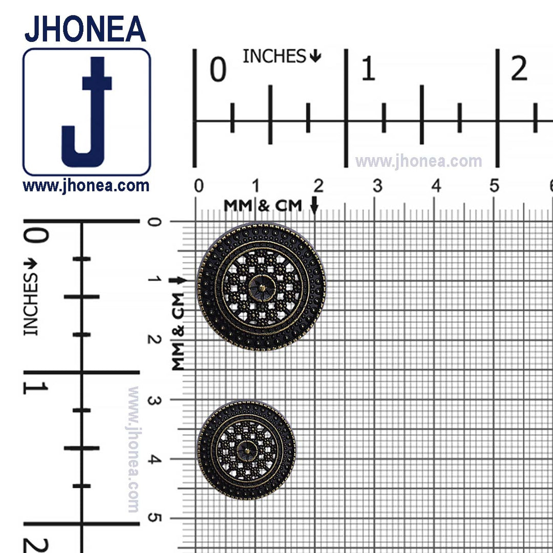 Intricate Cutwork Design Antique Buttons for Occasion Wear