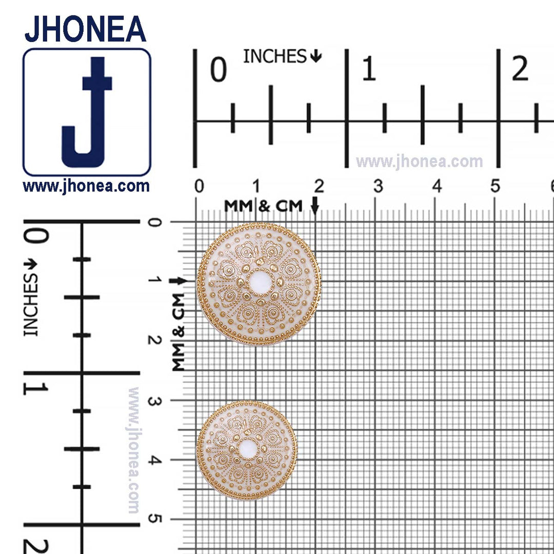 Indian Style Round Shape Lamination Enamel Metal Buttons