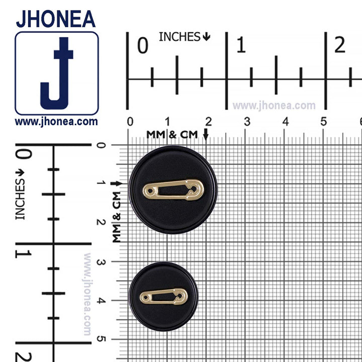 Premium Designer Matte Black with Shiny Gold Metal Coat Buttons