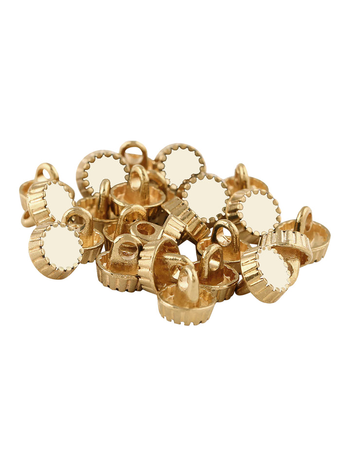 Accented Edges Gold with Black/White 8mm Shirt Button