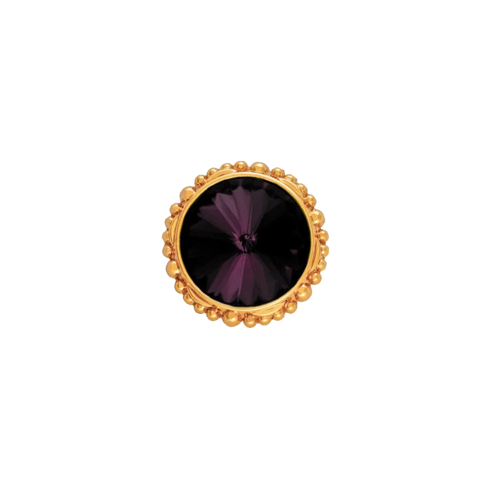 Sparkling Round Shape Shiny Diamond Metal Button