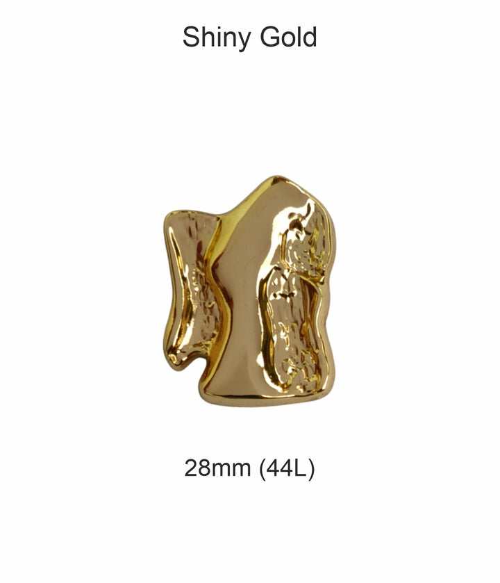 Decorative Abstract Design Shiny Finish Loop Buttons for Garments