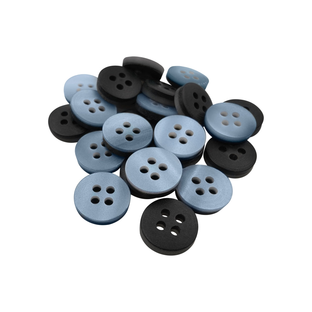 Classic Matte Finish Round Shape 4-Hole Shirt/Kurta Buttons