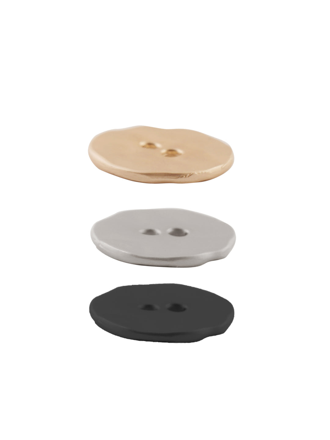Round Shape with Uneven Edges Matte Metal Buttons