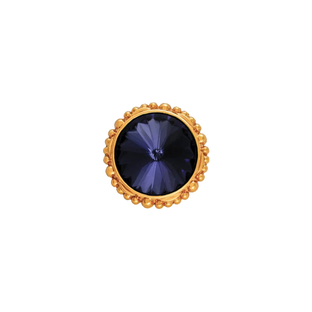 Sparkling Round Shape Shiny Diamond Metal Button