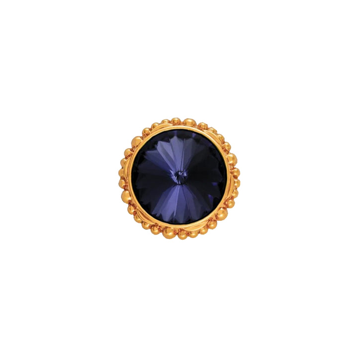 Sparkling Round Shape Shiny Diamond Metal Button