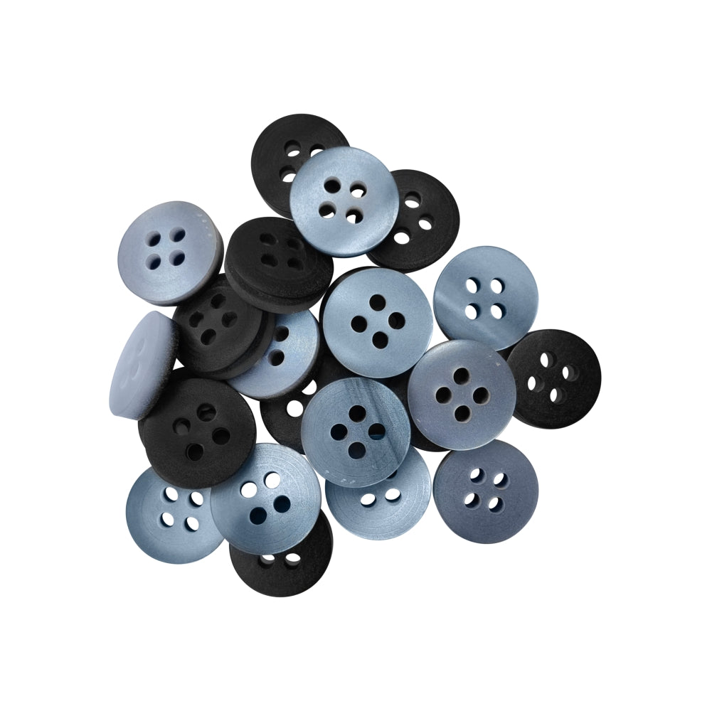 Classic Matte Finish Round Shape 4-Hole Shirt/Kurta Buttons