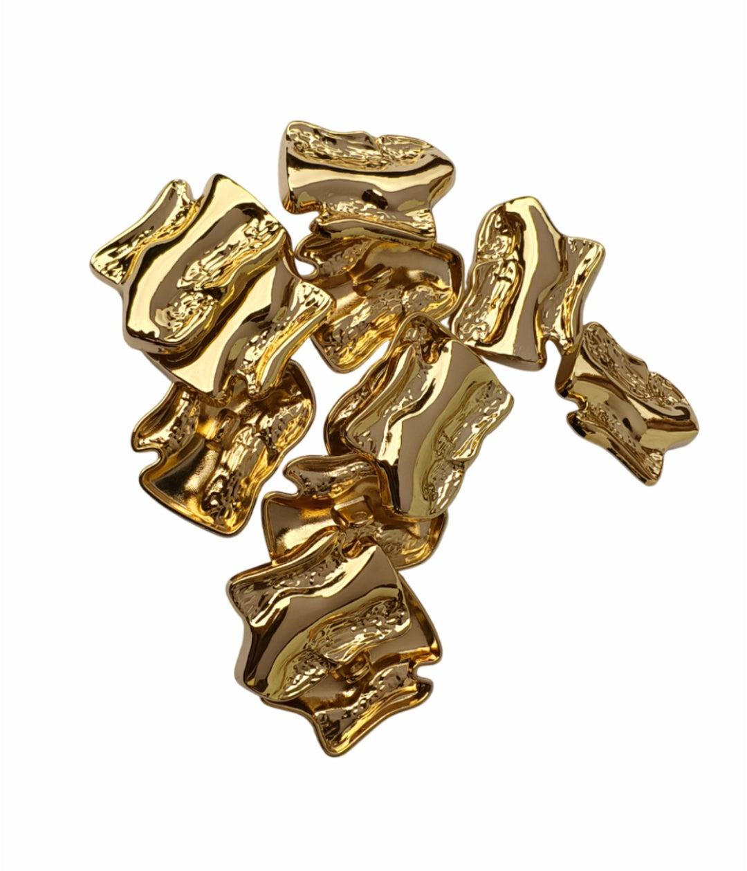 Decorative Abstract Design Shiny Finish Loop Buttons for Garments