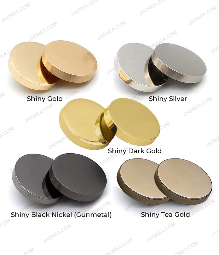 Premium Smooth Shiny Surface Shirt/Coat Classic Loop Metal Buttons