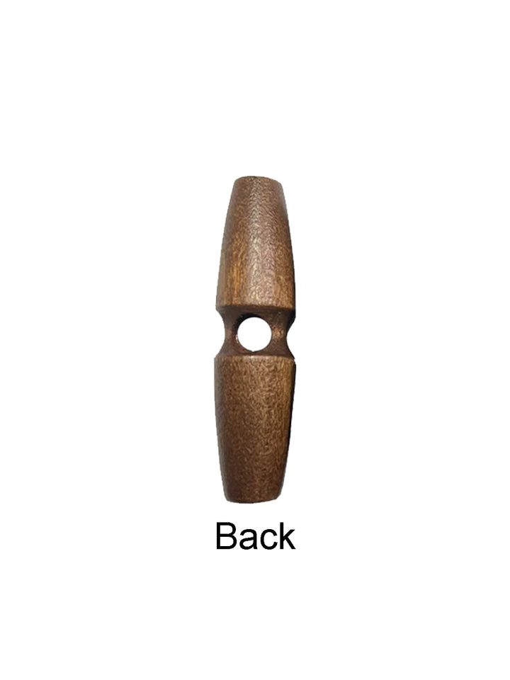 Fashion 1-Hole Oval Shape Wooden Toggle Button