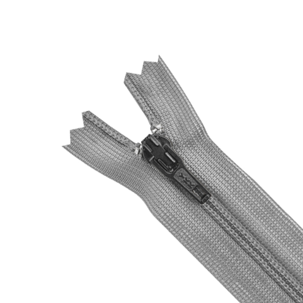 YKK- #3 Nylon Coil 8inch Closed-End Light Grey YKK Zipper