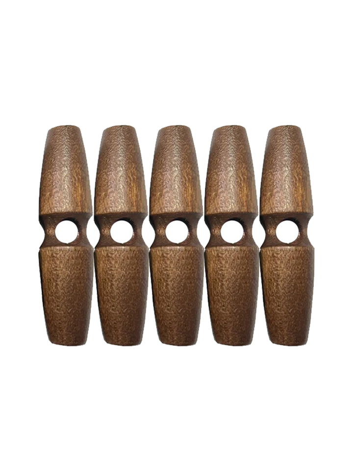 Fashion 1-Hole Oval Shape Wooden Toggle Button