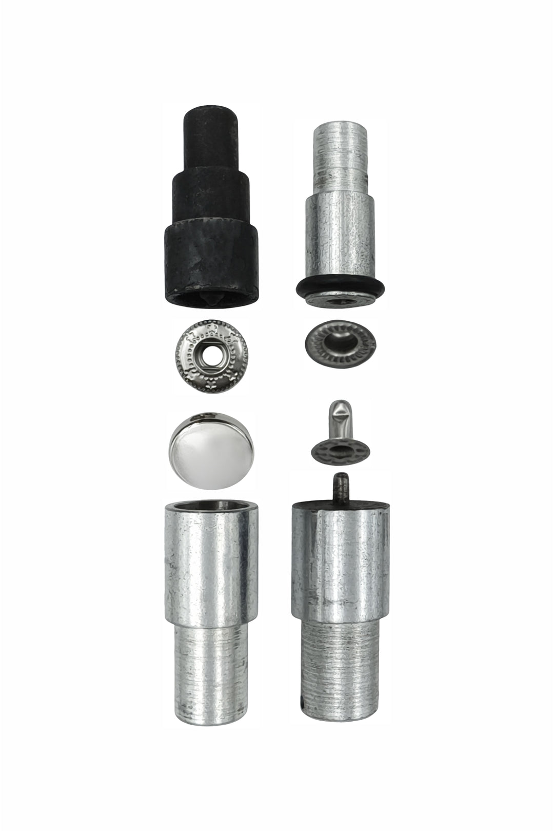 4-Part Snap Button Die Mold Set Easy Tool for Flat Surface Snap Button